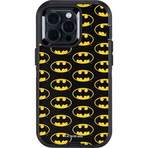 DC Comics Batman Logo Pattern Otterbox Defender iPhone Skin