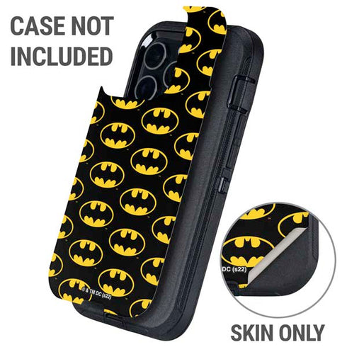 DC Comics Batman Logo Pattern Otterbox Defender iPhone Skin