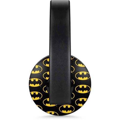 DC Comics Batman Logo Pattern PlayStation 4 Gold Wireless Headset Skin
