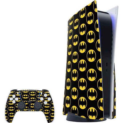 DC Comics Batman Logo Pattern PlayStation PS5 Skins