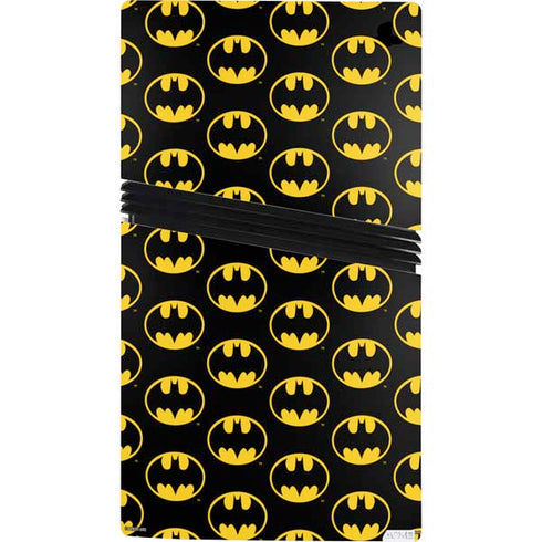 DC Comics Batman Logo Pattern PS5 Pro Bundle Skin
