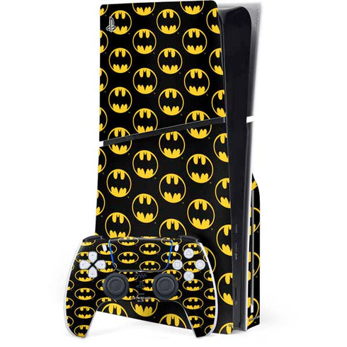 DC Comics Batman Logo Pattern PlayStation PS5 Skins