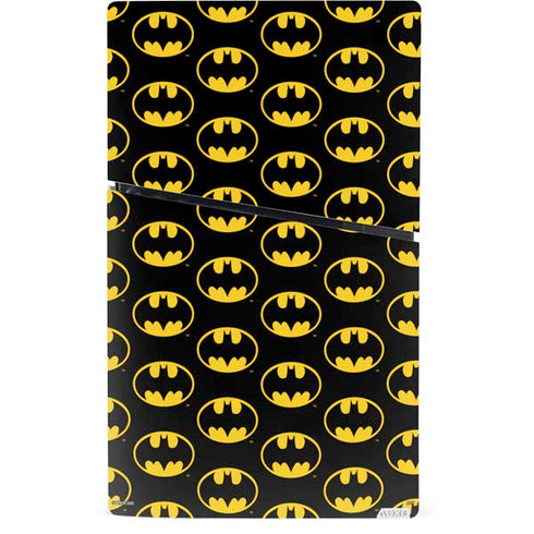 DC Comics Batman Logo Pattern PS5 Slim Digital Edition Console Skin