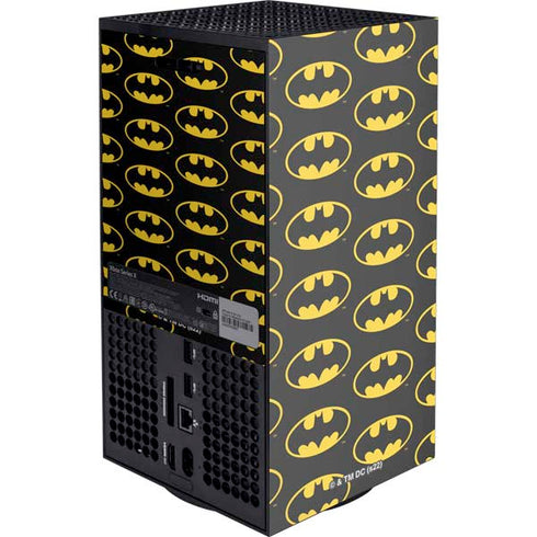 DC Comics Batman Logo Pattern XBox Series X Digital Edition Console Skin