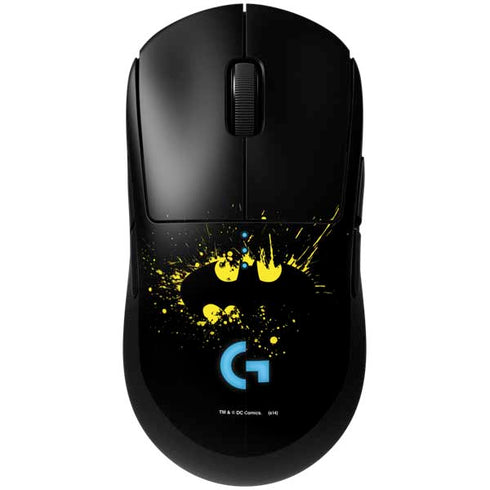 DC Comics Batman Logo Yellow Splash G Pro Wireless Gaming Mouse Skin