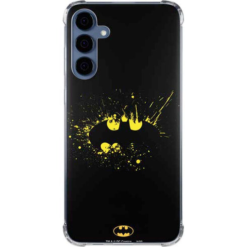 DC Comics Batman Logo Yellow Splash Galaxy A35 5G Clear Case