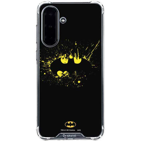 DC Comics Batman Logo Yellow Splash Galaxy A36 5G Clear Case