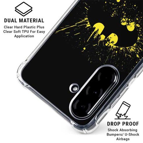 DC Comics Batman Logo Yellow Splash Galaxy A36 5G Clear Case