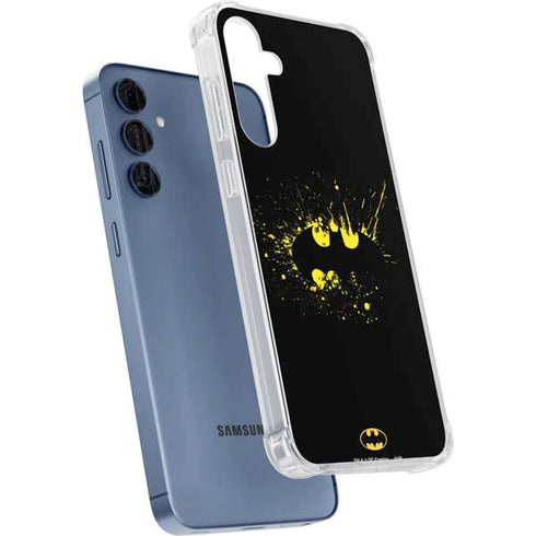 DC Comics Batman Logo Yellow Splash Galaxy A55 5G Clear Case