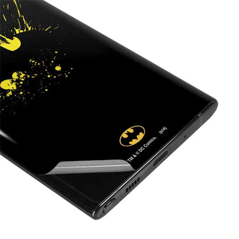DC Comics Batman Logo Yellow Splash Galaxy Note 10 Plus Skin