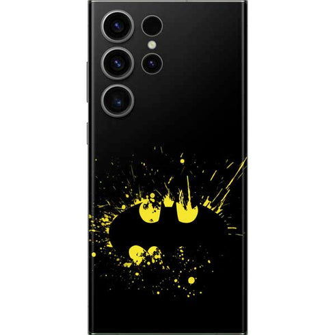 DC Comics Batman Logo Yellow Splash Galaxy Skins