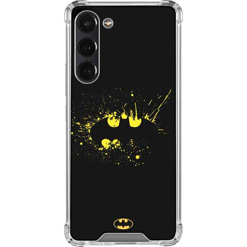 DC Comics Batman Logo Yellow Splash Galaxy S24 FE Clear Case