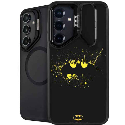 DC Comics Batman Logo Yellow Splash Galaxy S24 FE Kickstand Case