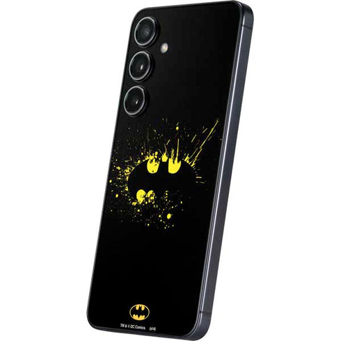 DC Comics Batman Logo Yellow Splash Galaxy S25 Plus Skin