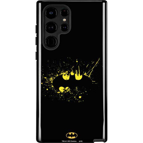 DC Comics Batman Logo Yellow Splash Galaxy Cases