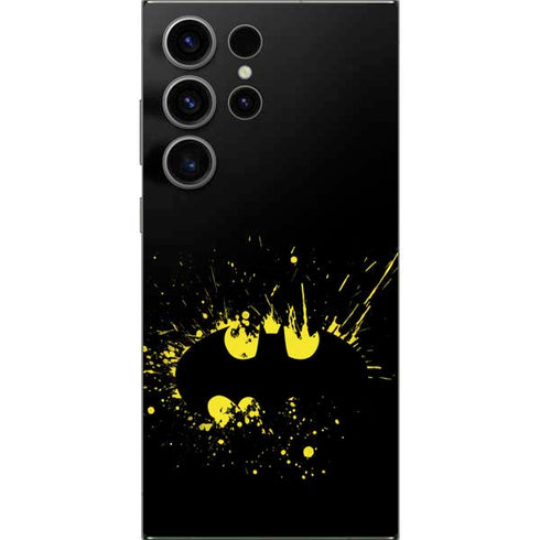 DC Comics Batman Logo Yellow Splash Galaxy S24 Ultra Skin