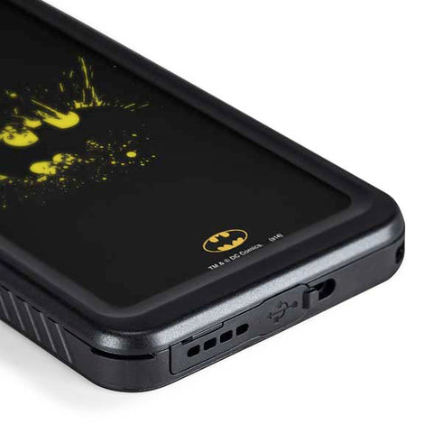 DC Comics Batman Logo Yellow Splash Galaxy S24 Waterproof Case