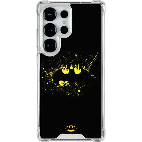 DC Comics Batman Logo Yellow Splash Galaxy S25 Ultra Clear Case