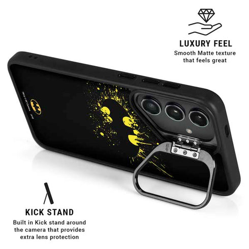 DC Comics Batman Logo Yellow Splash Galaxy S26 Kickstand Case