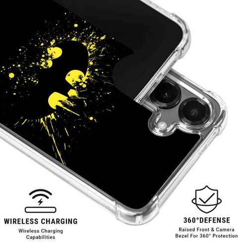DC Comics Batman Logo Yellow Splash Galaxy S26 Plus Clear Case