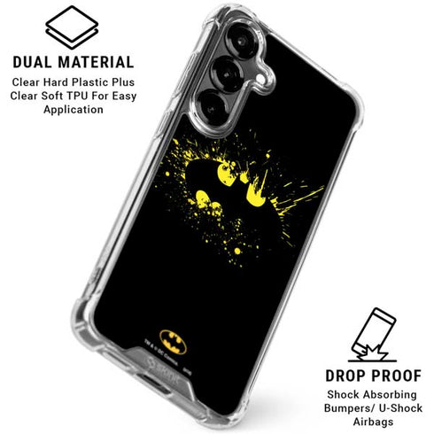 DC Comics Batman Logo Yellow Splash Galaxy S26 Plus Clear Case