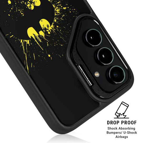 DC Comics Batman Logo Yellow Splash Galaxy S26 Ultra Kickstand Case