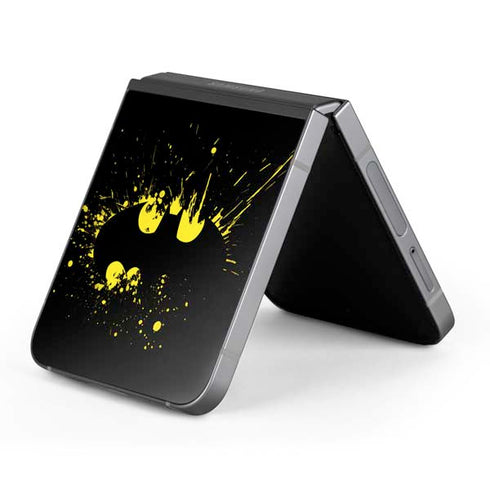 DC Comics Batman Logo Yellow Splash Galaxy Z Flip6 Skin