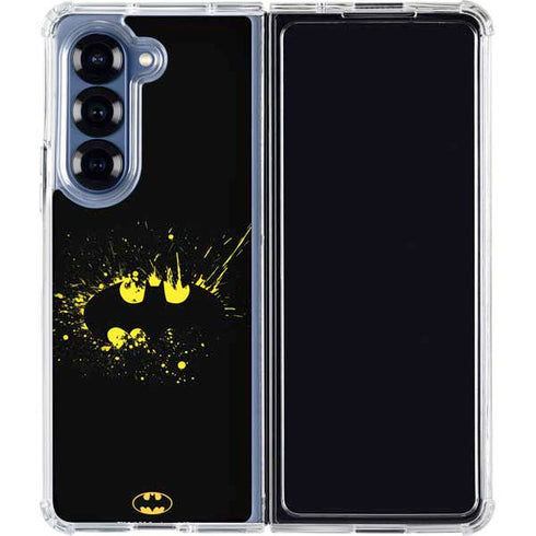 DC Comics Batman Logo Yellow Splash Galaxy Z Fold6 Clear Case