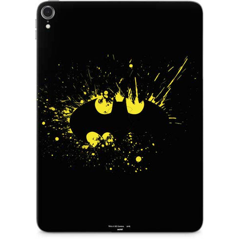 DC Comics Batman Logo Yellow Splash Apple iPad Pro Skin