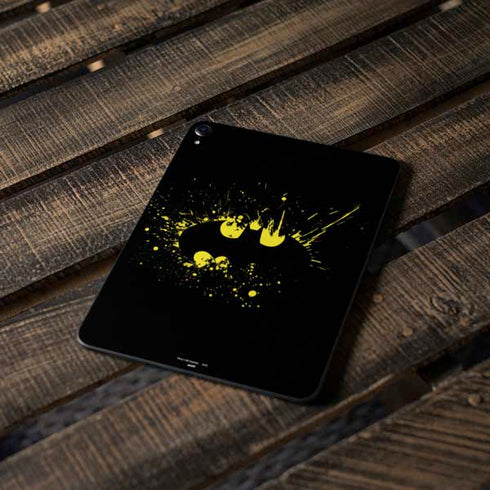 DC Comics Batman Logo Yellow Splash Apple iPad Pro Skin