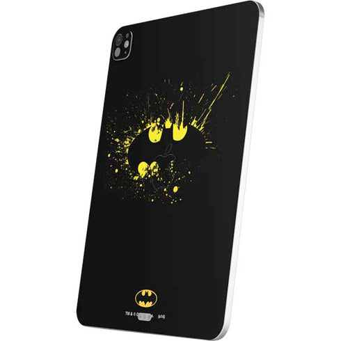 DC Comics Batman Logo Yellow Splash iPad Pro 13in M4 (2024) Skin