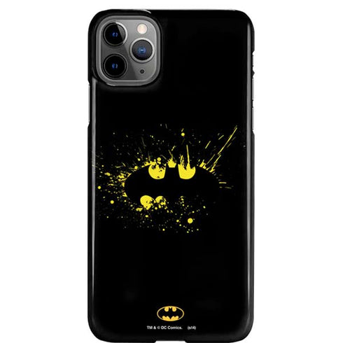 DC Comics Batman Logo Yellow Splash iPhone Cases