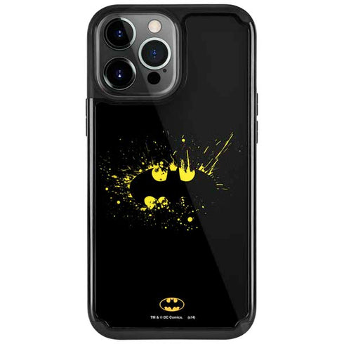 DC Comics Batman Logo Yellow Splash iPhone Cases
