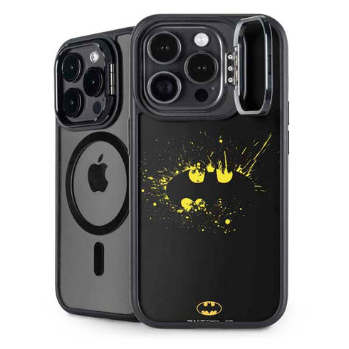 DC Comics Batman Logo Yellow Splash iPhone 13 Pro Max Kickstand Case