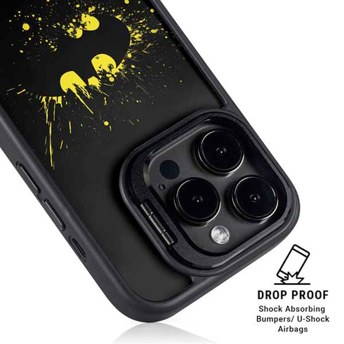 DC Comics Batman Logo Yellow Splash iPhone 14 Pro Max Kickstand Case
