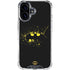 DC Comics Batman Logo Yellow Splash iPhone 16 Clear Case