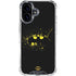 DC Comics Batman Logo Yellow Splash iPhone 16 Plus Clear Case