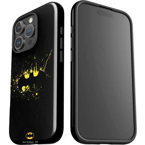 DC Comics Batman Logo Yellow Splash iPhone 16 Pro Impact Case