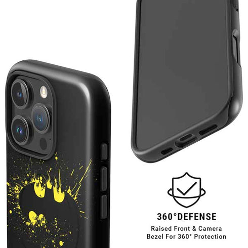 DC Comics Batman Logo Yellow Splash iPhone 16 Pro Magsafe Impact Case