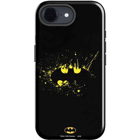 DC Comics Batman Logo Yellow Splash iPhone 16e Impact Case