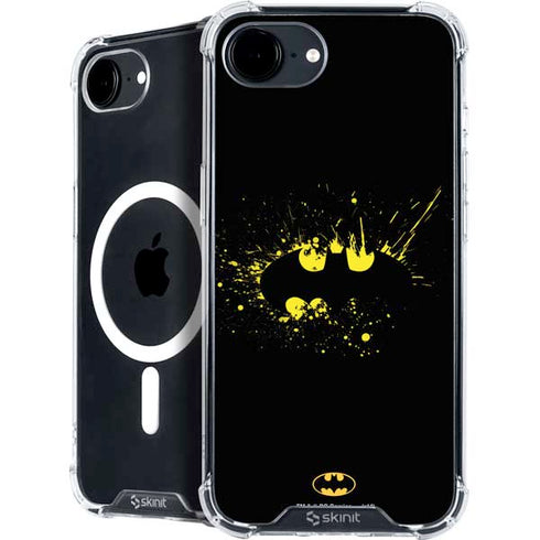DC Comics Batman Logo Yellow Splash iPhone 16e MagSafe Case