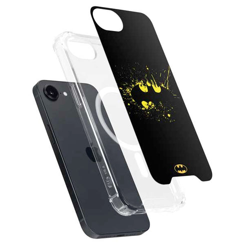 DC Comics Batman Logo Yellow Splash iPhone 16e MagSafe Case