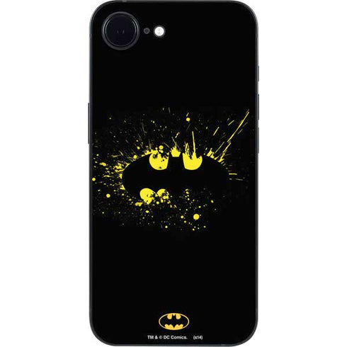DC Comics Batman Logo Yellow Splash iPhone 16e Skin