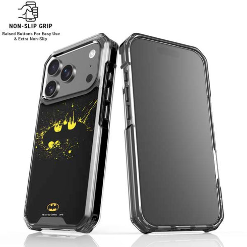 DC Comics Batman Logo Yellow Splash iPhone 18 Pro Clear Case