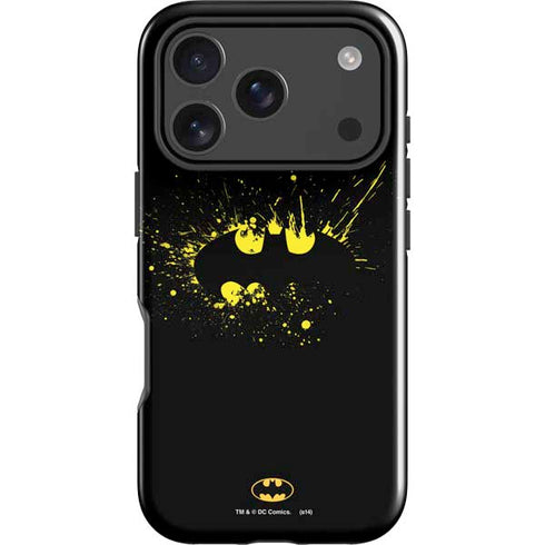 DC Comics Batman Logo Yellow Splash iPhone 18 Pro Impact Case