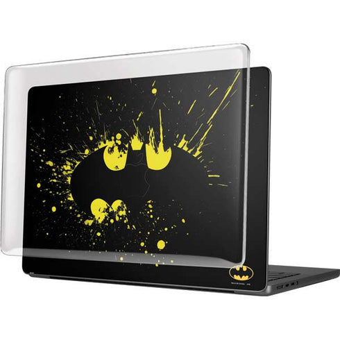 DC Comics Batman Logo Yellow Splash MacBook Pro 14in (2021-24) Case plus Skin