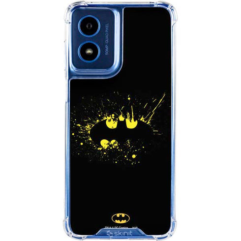 DC Comics Batman Logo Yellow Splash Moto G 5G (2024) Clear Case