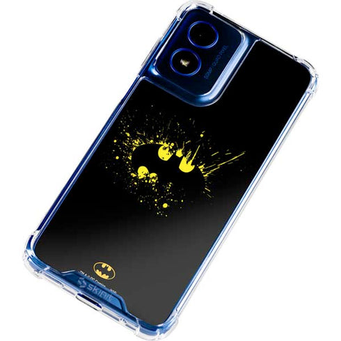DC Comics Batman Logo Yellow Splash Moto G Play 4G (2024) Clear Case