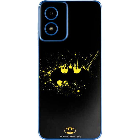 DC Comics Batman Logo Yellow Splash Moto G Play 4G (2024) Skin
