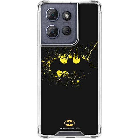 DC Comics Batman Logo Yellow Splash Moto G Power 5G (2025) Clear Case
